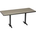 National Public Seating Interion® Counter Height Restaurant Table, 72"L x 30"W, Charcoal 695801CL